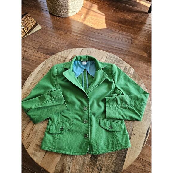 J. Crew Lime Green Cropped Blazer Women's MP Career Party/Cocktail - Picture 8 of 12